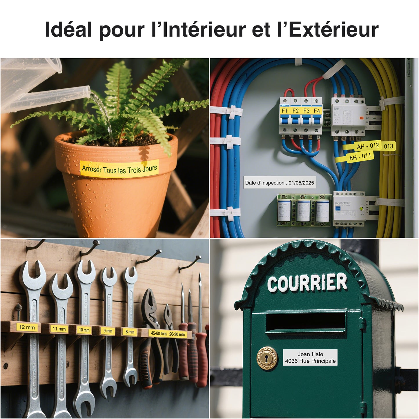 SUPVAN G15M Mini Étiqueteuse Industrielle Portable Rechargeable, inclut Étiquettes Blanches et la Gaine Thermorétractable, Résistante aux UV, pour l'extérieur, l'industrie, l'électricien et l'usine