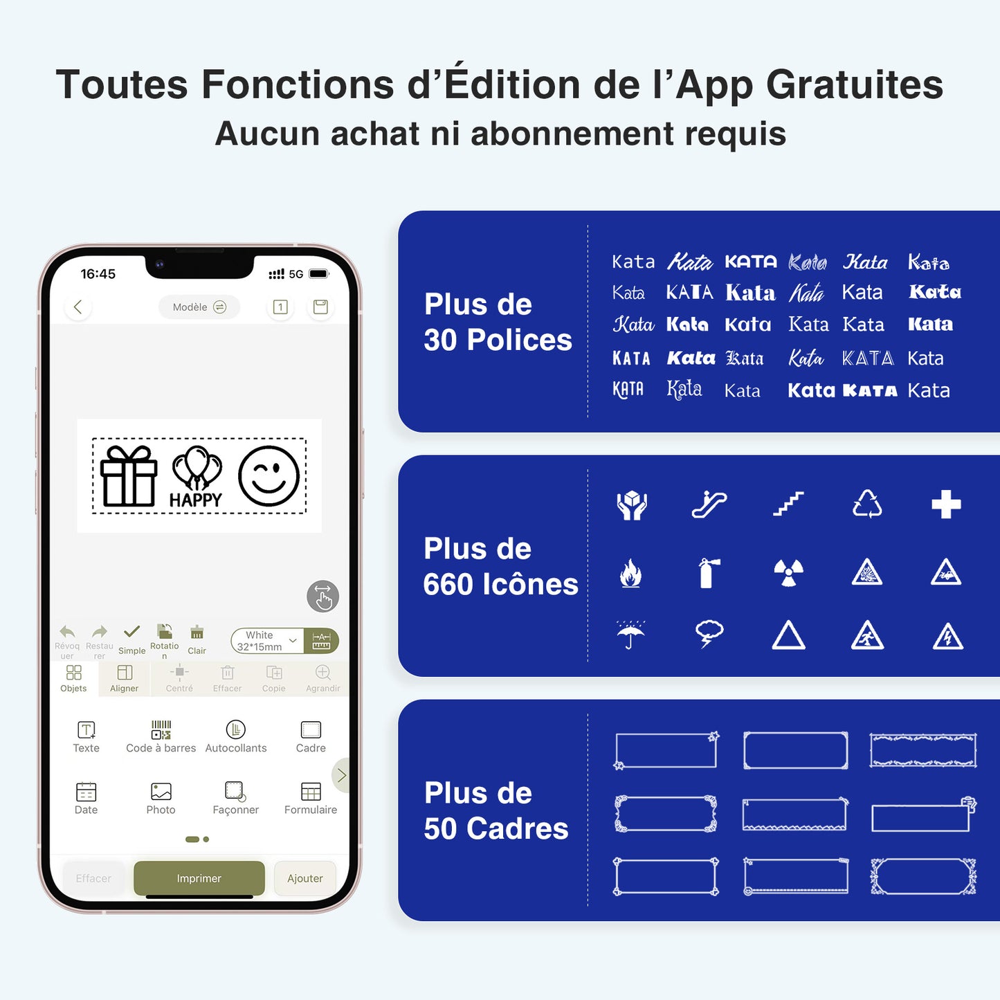 SUPVAN E12 Etiqueteuse,avec Clavier QWERTY, Écran Graphique Rétroéclairé, inclut 4 Rouleaux d'Étiquettes Étanches Autocollantes, pour la Maison, Le Bureau et l'école, Blanc
