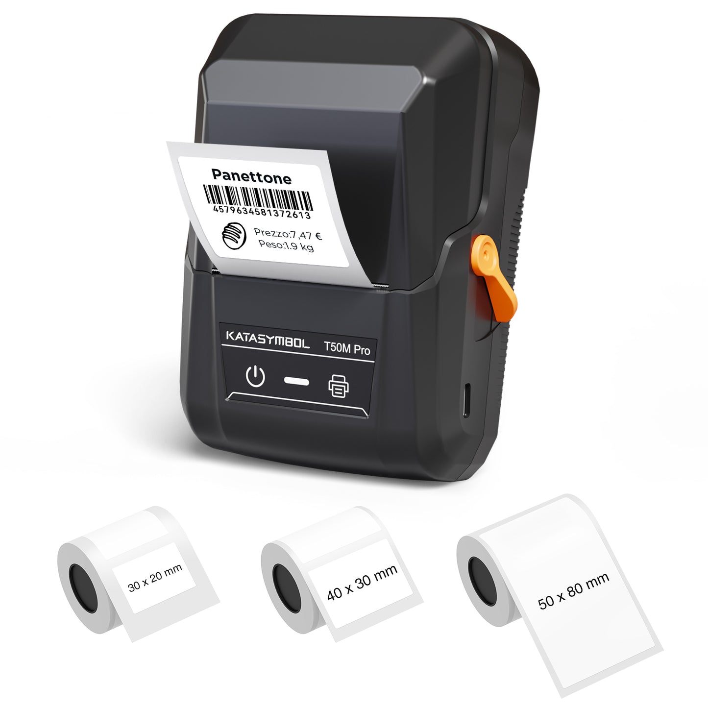 SUPVAN Etichettatrice Bluetooth T50M Pro Version 2 con 3 Nastri, Etichette Ampie e Impermeabili, App Versatile con 40 Caratteri e oltre 450 Icone, Etichettatrice senza Inchiostro per Casa, Cucina