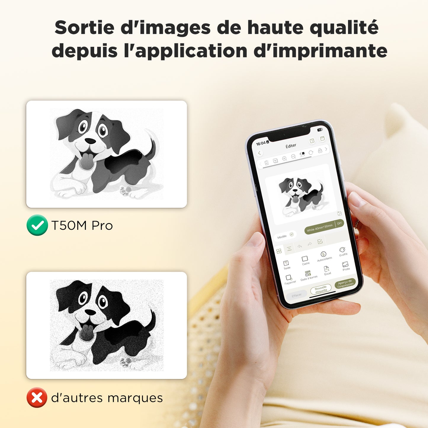 SUPVAN T50M Pro Étiqueteuse Bluetooth avec 3 Rouleaux d'étiquettes – Value Pack, Logiciel avec 30 Polices, 50+ Cadres et 700+ Symboles