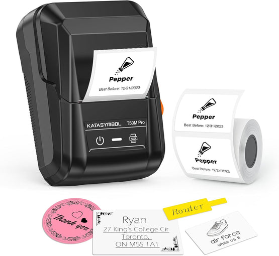 SUPVAN T50M Pro Bluetooth Label Maker Machine with Tape, Wide Waterproof Label, Versatile App with 30 Fonts and 660+ Icons, Inkless Labeler for Home, Kitchen, School, Office Organization
