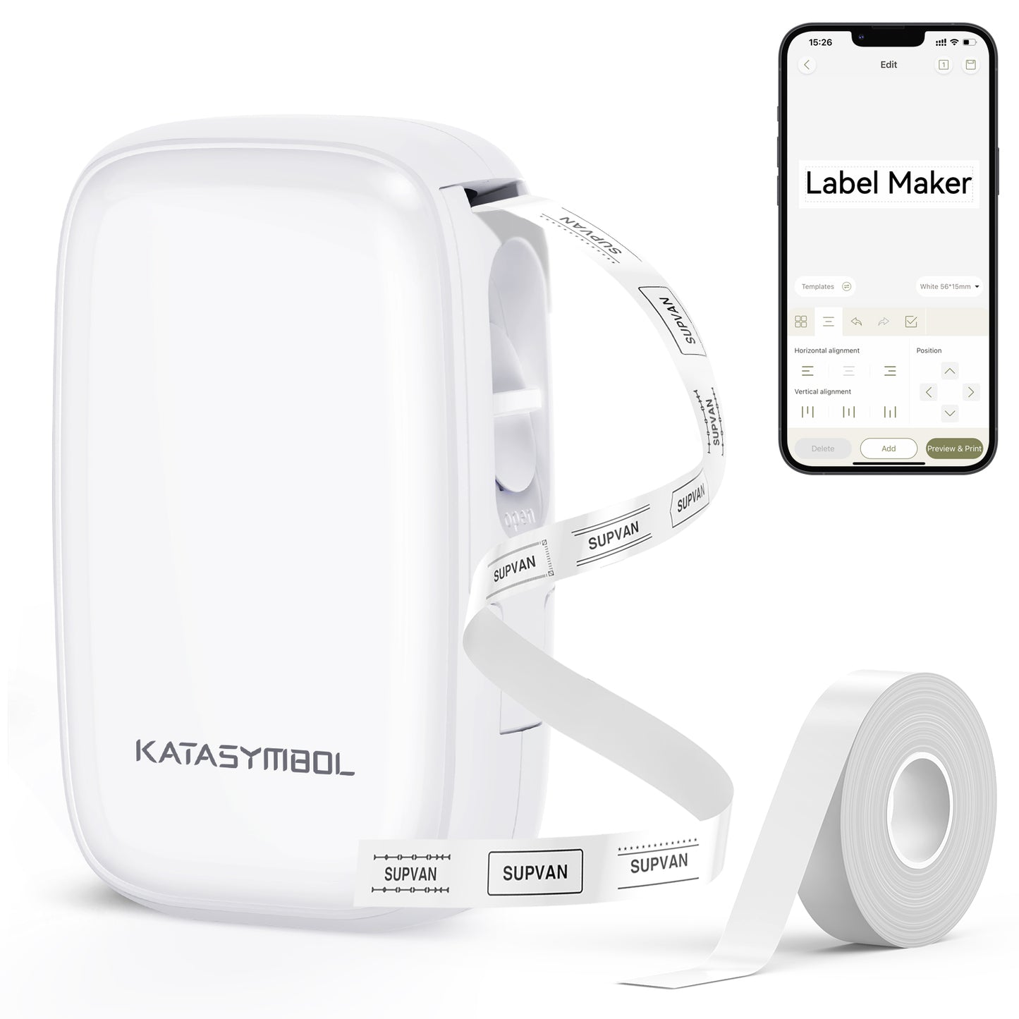 SUPVAN E16 Mini Bluetooth Label Maker