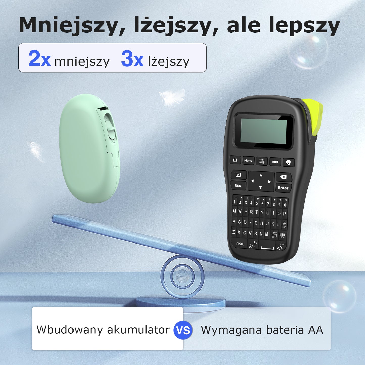 SUPVAN Drukarka Etykiet Bluetooth E10, Samoprzylepna Drukarka Etykiet, Drukarka Termiczna kompatybilna z systemem iOS Android, do domu, biura i małych firm, Zielony