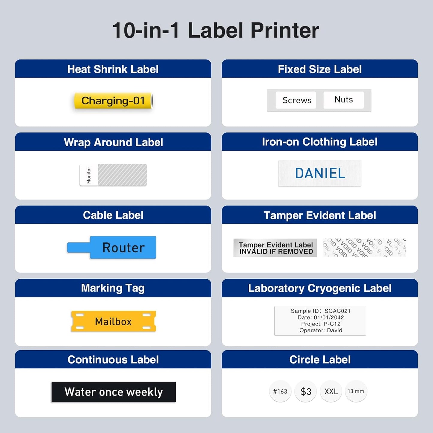 SUPVAN G15M Mini Portable Label Maker Machine with Tapes, Rechargeable 1200mAh Battery Thermal Transfer Printer, Compatible with Multi-Type Label, Home, Garage, Office & Outdoor