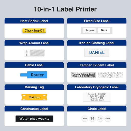 SUPVAN G15M Mini Portable Label Maker Machine with Heat Shrink Tube, Rechargeable 1200mAh Battery Thermal Transfer Printer, Compatible with Multi-Type Label, Home, Garage, Office & Outdoor