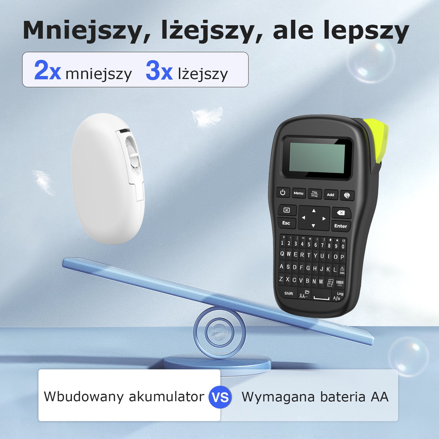 SUPVAN Drukarka Etykiet Bluetooth E10, Samoprzylepna Drukarka Etykiet, Drukarka Termiczna kompatybilna z systemem iOS Android, do domu, biura i małych firm, Biały