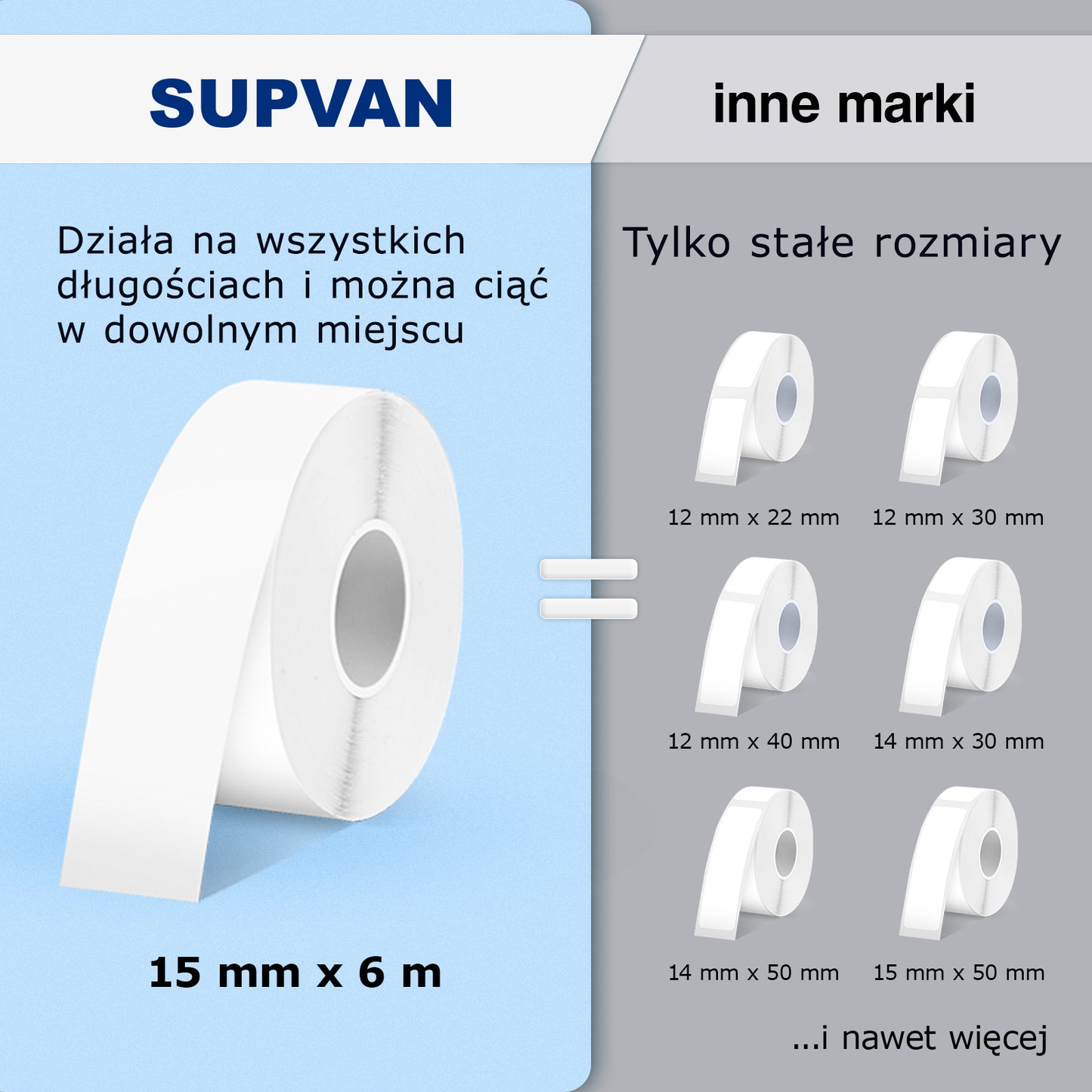 SUPVAN Drukarka Etykiet Bluetooth E10, Samoprzylepna Drukarka Etykiet, Drukarka Termiczna kompatybilna z systemem iOS Android, do domu, biura i małych firm, Zielony