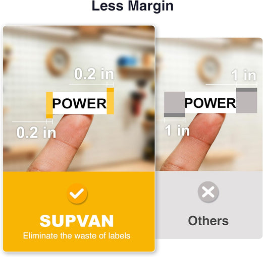 SUPVAN G15M Portable Label Maker Machine with 4 Tapes, Rechargeable 1200mAh Battery Thermal Transfer Printer, Compatible with Multi-Type Label, Home, Garage, Office & Outdoor