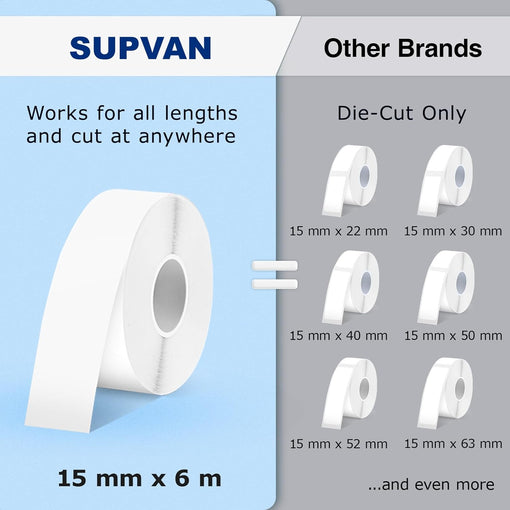 SUPVAN Label Makers E10 Mini Bluetooth Label Printer Wireless Labeler Label Maker Machine Multiple Templates Available Labelmaker for Office Organization Home Kitchen Storage White