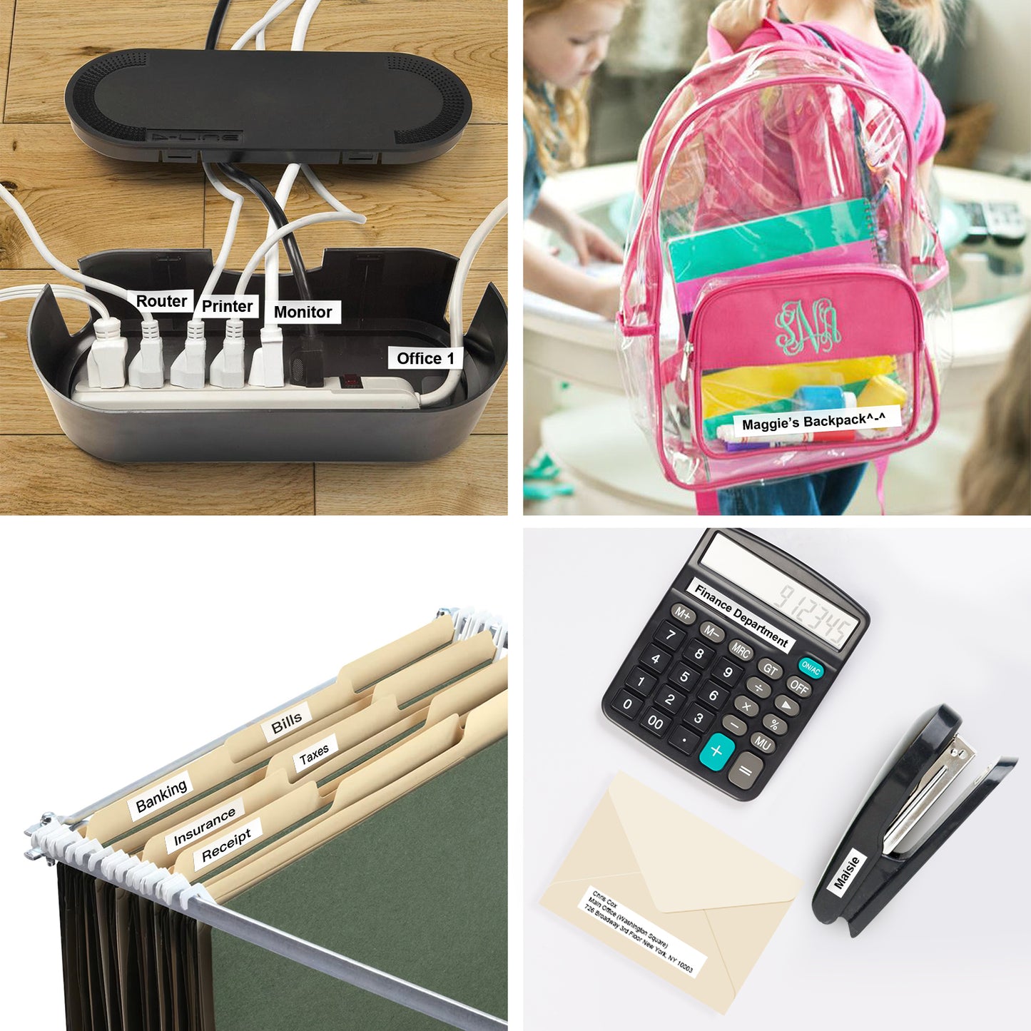 SUPVAN E10 Bluetooth Label Maker with 3 Tapes & Carrying Case, Green | Fits Continuous & Die-Cut Waterproof Label, Easy App Editing, Rechargeable, Inkless, for School, Home, Kitchen, Office