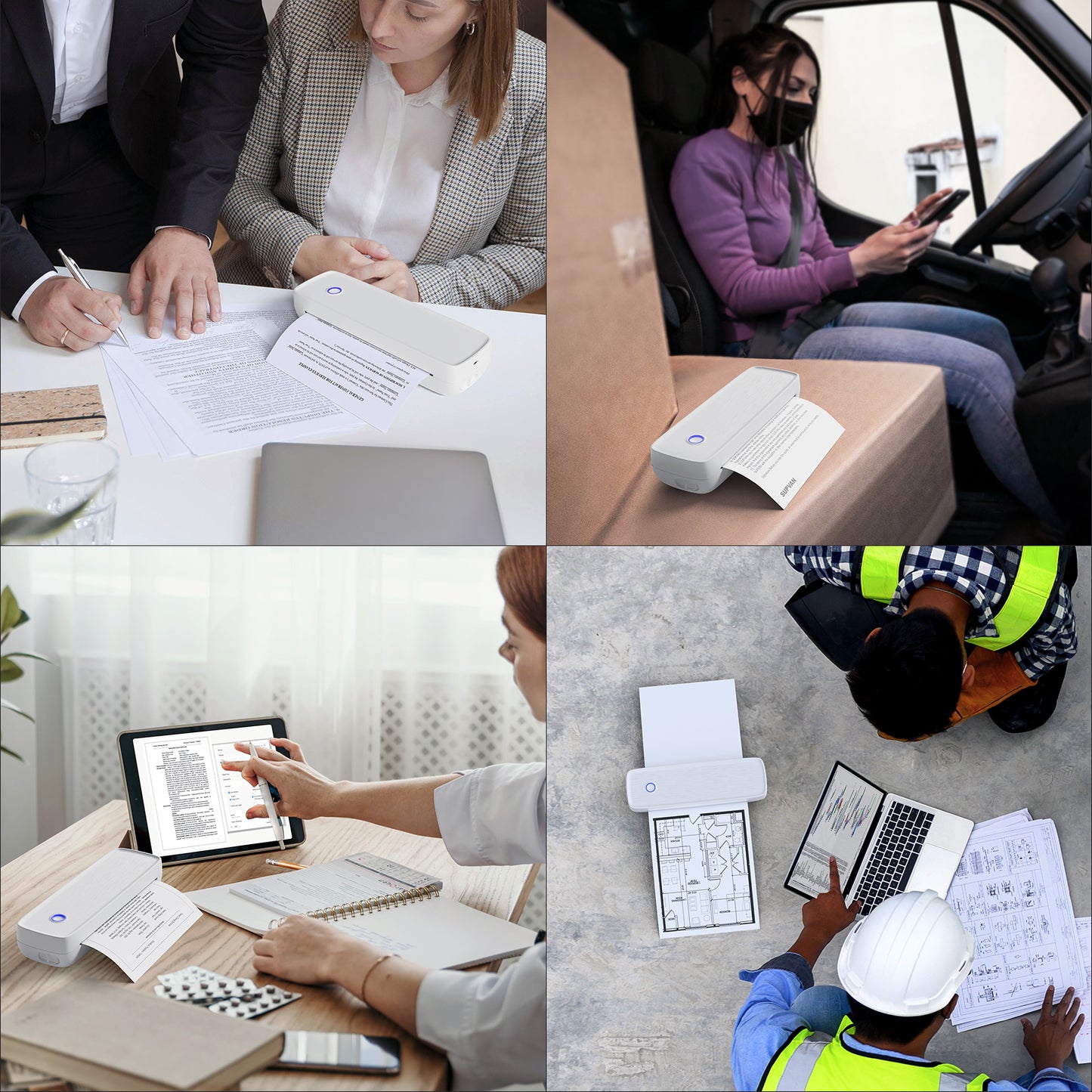 SUPVAN T200M Portable Printer Wireless for Travel, Bluetooth Inkless Printer with 300 DPI, Prints 400 Pages per Charge, Supports 8.5" X 11" US Letter, Compatible with iPhone, Android & Laptop