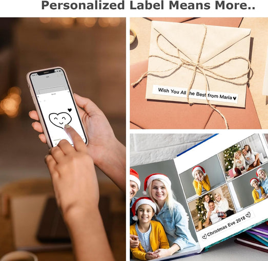 SUPVAN Label Makers E10 Mini Bluetooth Label Printer Wireless Labeler Label Maker Machine Multiple Templates Available Labelmaker for Office Organization Home Kitchen Storage White