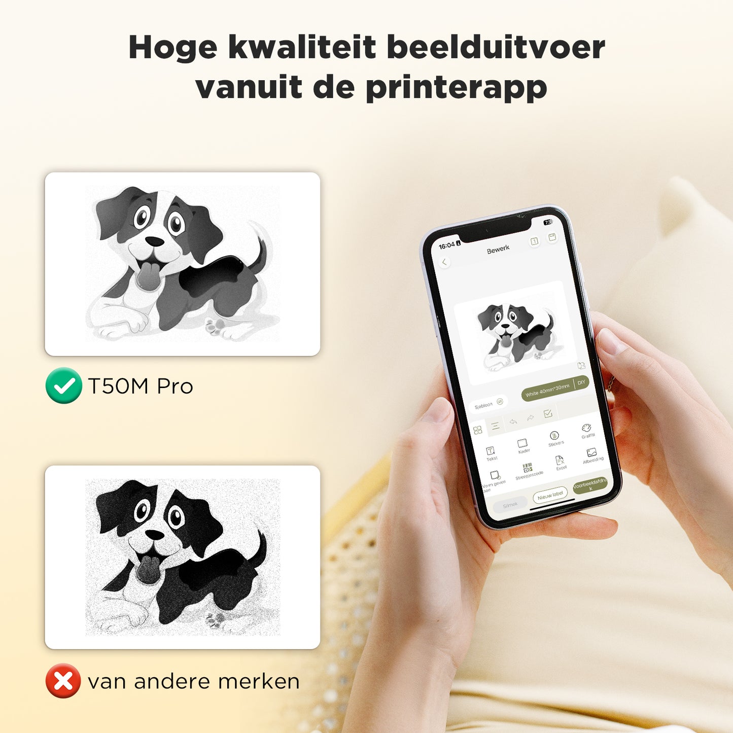 SUPVAN T50M Pro Label Printer Bluetooth and 3 Roll Waterproof Labels Stickers - Versatile App with 40+ Fonts and 700+ Icons - Thermal Label Maker Machine for Home, Kitchen, School