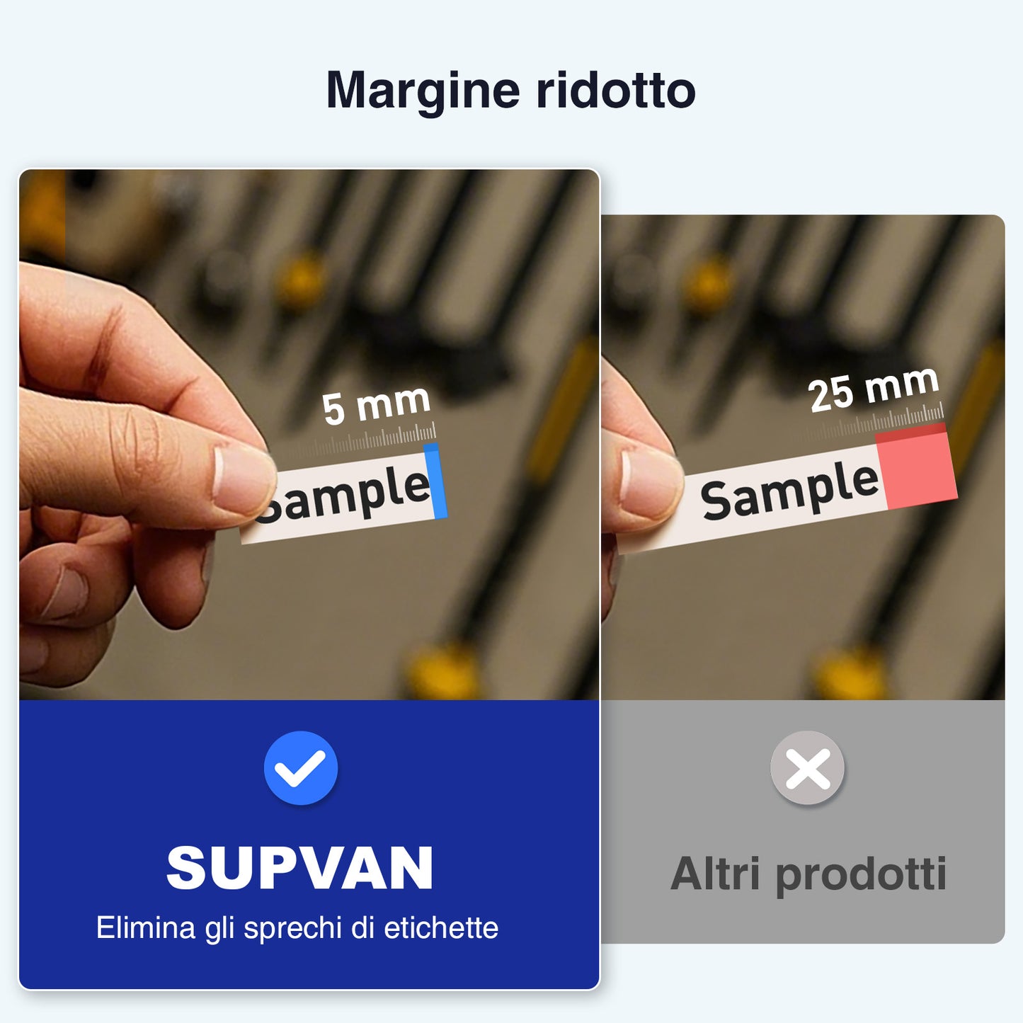 SUPVAN E12 Etichettatrice Tastiera e Bluetooth con Nastro, Nero