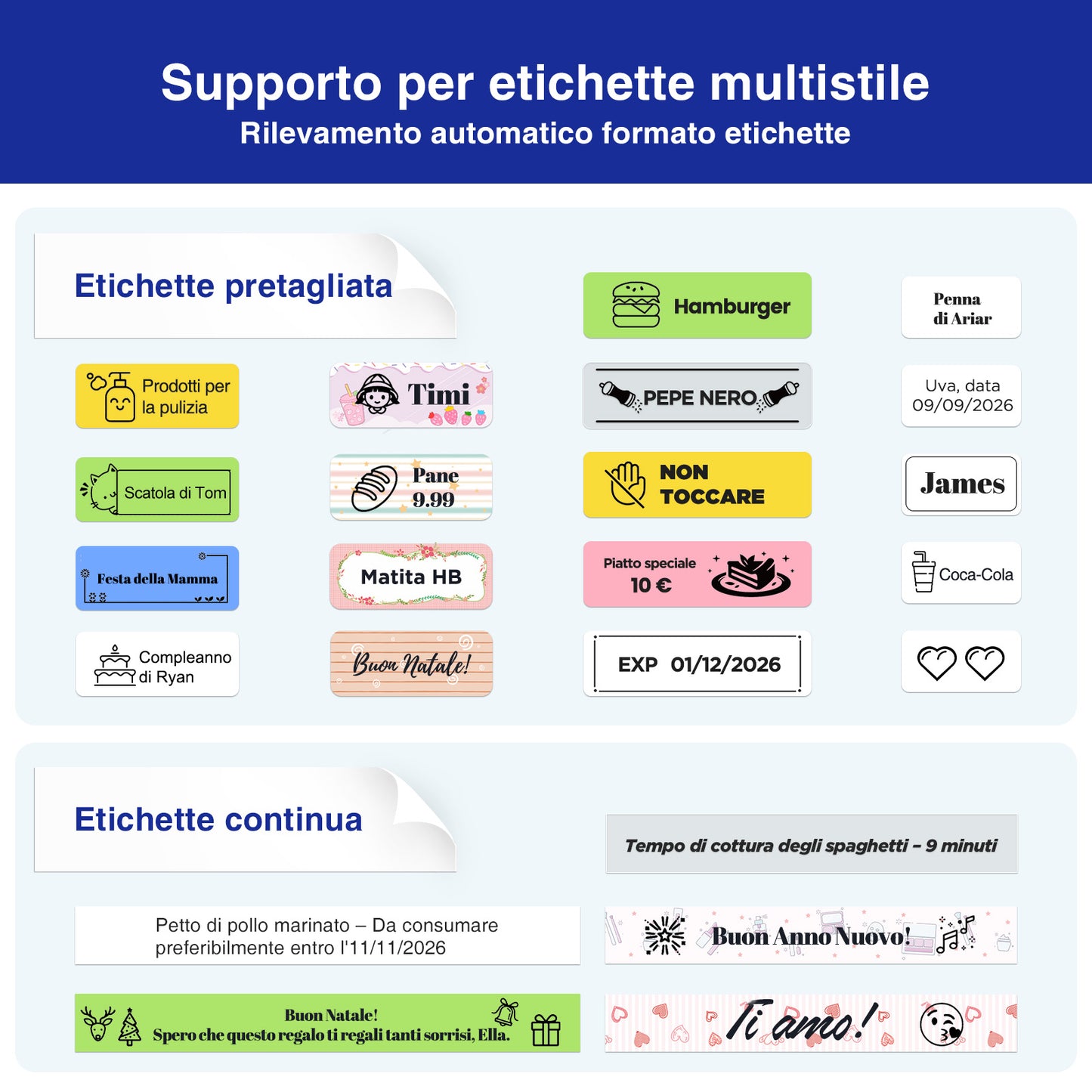 SUPVAN E12 Etichettatrice Tastiera e Bluetooth con 4 Nastri, Nero