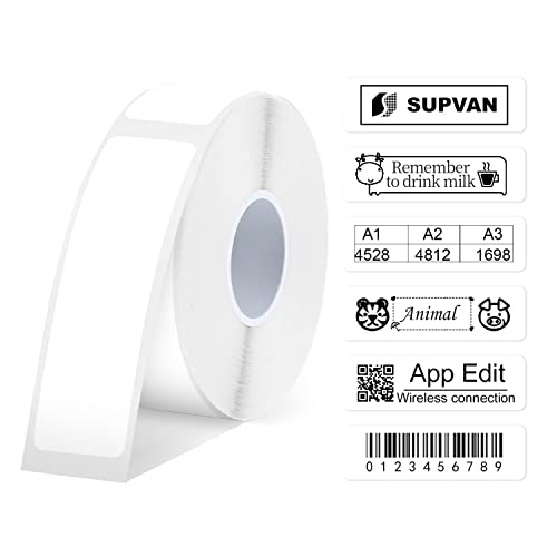 SUPVAN E10 Fixed Sized Type Label Tape for E10 Label Maker