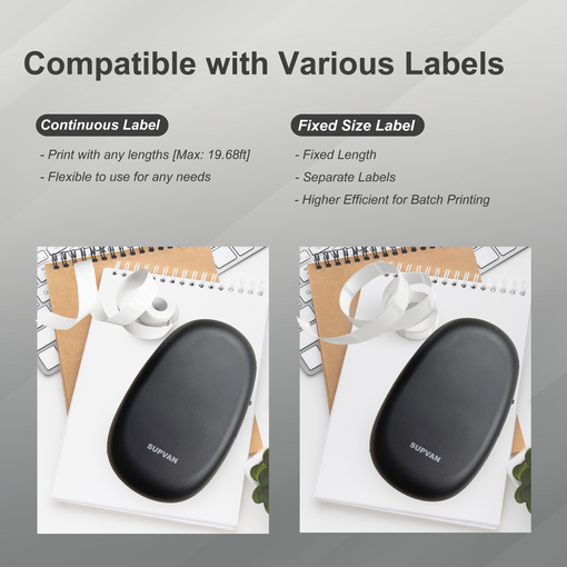 SUPVAN E10 Mini Bluetooth Label Printer