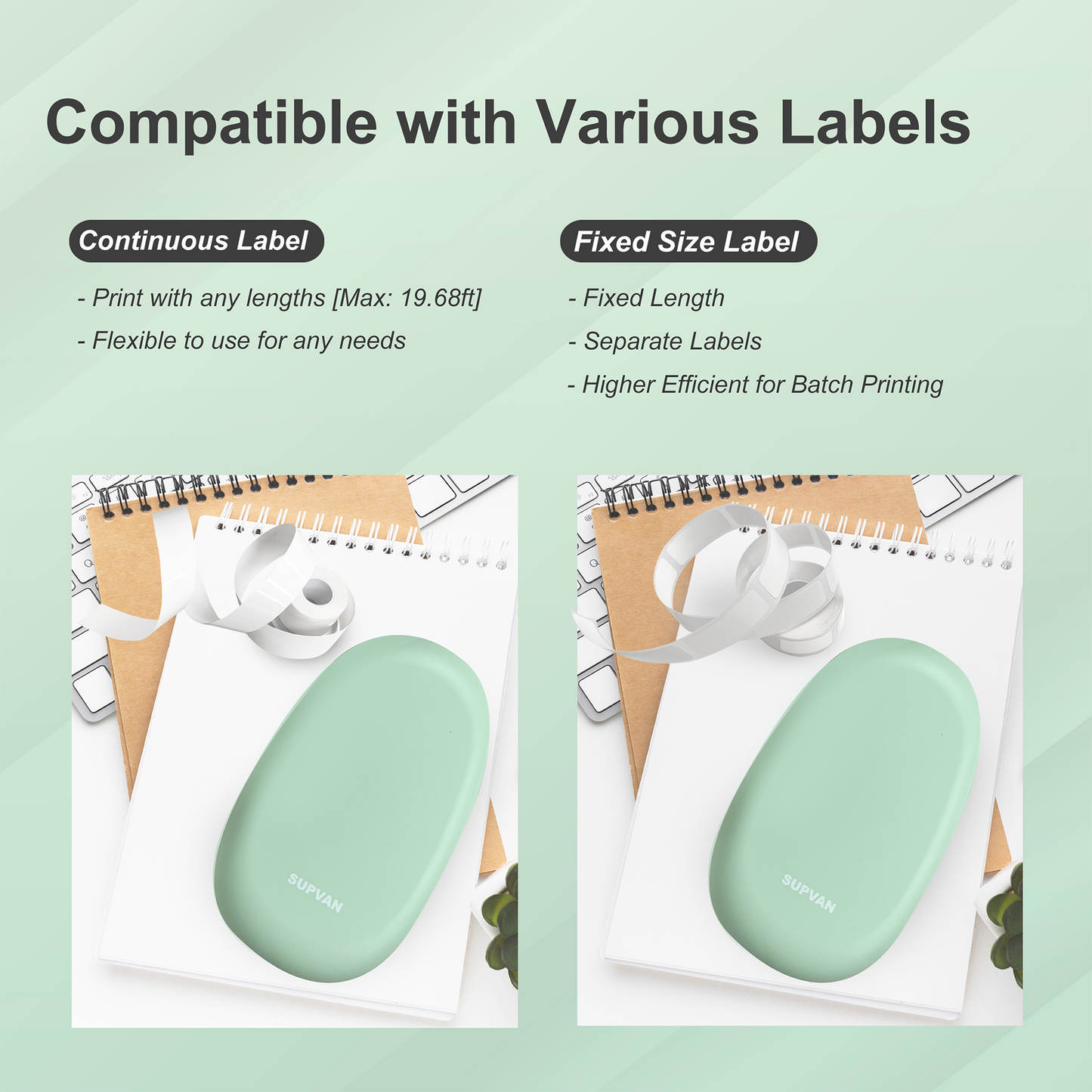SUPVAN E10 Mini Bluetooth Label Printer