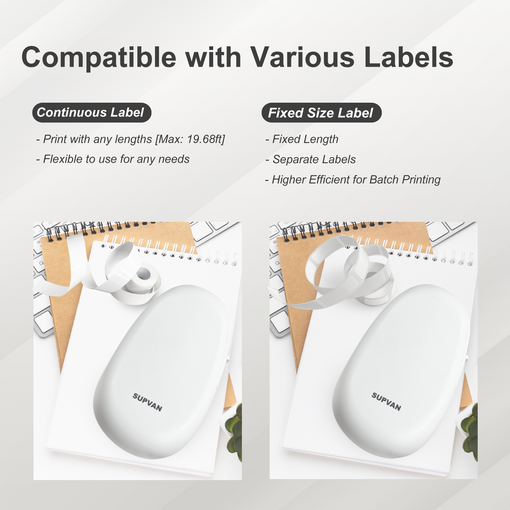 SUPVAN E10 Mini Bluetooth Label Printer