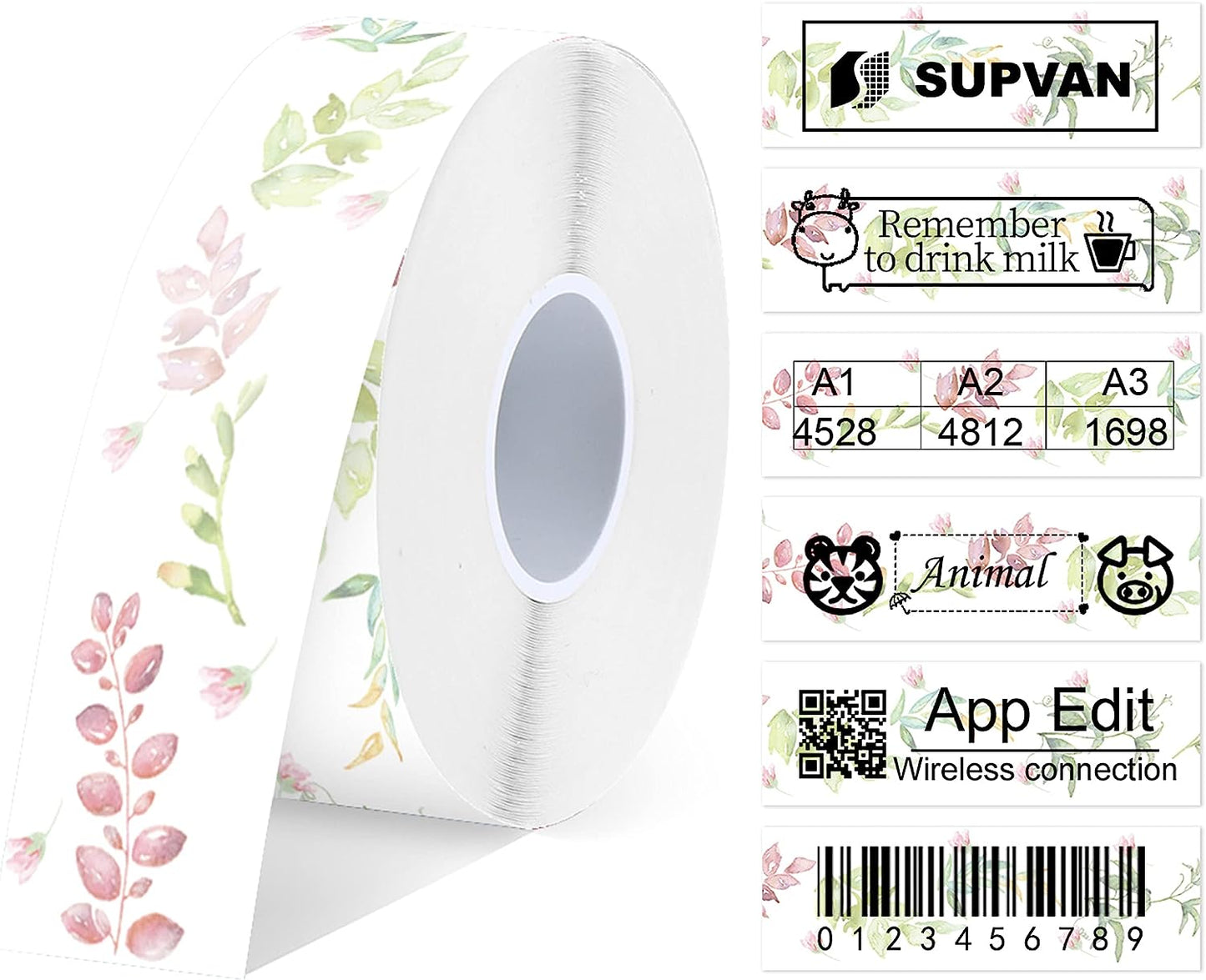 SUPVAN E10 Continuous Label Maker Label Tape Printer Paper