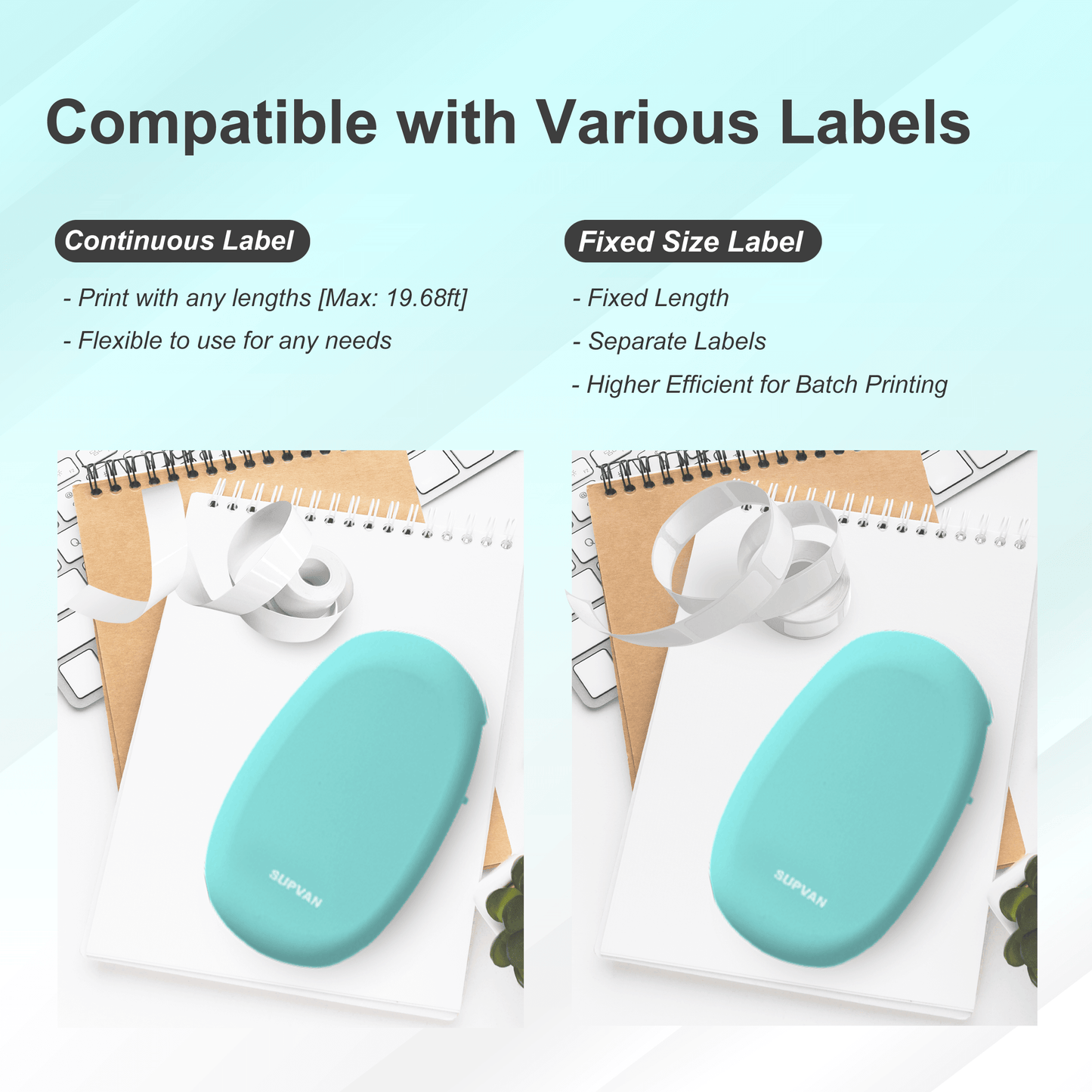 SUPVAN E10 Mini Bluetooth Label Printer